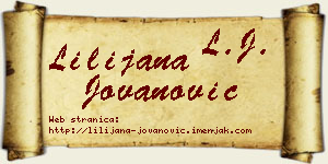 Lilijana Jovanović vizit kartica